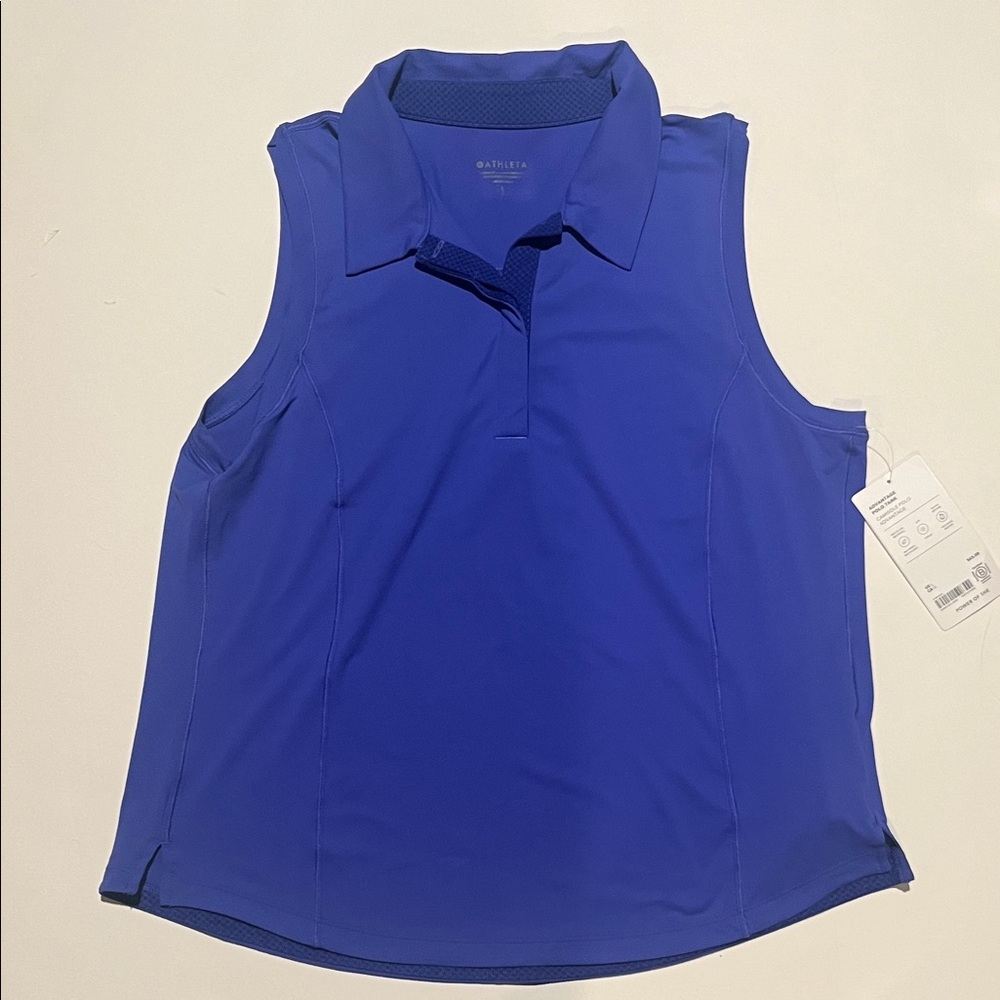 Athleta Blue Sleeveless Jersey Top